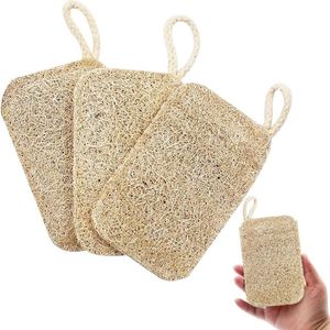3-Pack - Natuurlijke Loofah Body Scrub - Exfoliërende Body Scrub - Zachte Scrub & Massage - Duurzaam - Beige