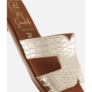 Oh! My Sandals Dames Slipper | Goud | Maat: 36
