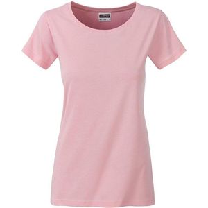 James and Nicholson Dames/dames Basic Organic Katoenen T-Shirt (Zacht Roze)