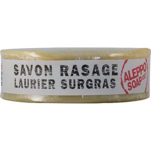 Natuurlijke Aleppo scheerzeep voor mannen 100 gram - refill - navulverpakking - nat scheren heren - vegan scheer zeep heren