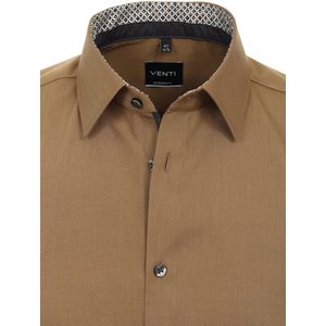 Geel Overhemd Heren Strijkvrij Modern Fit Venti - XXL