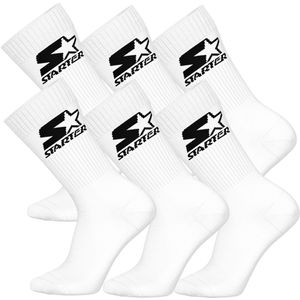 STARTER - Crew Sokken - Wit - 6-pack