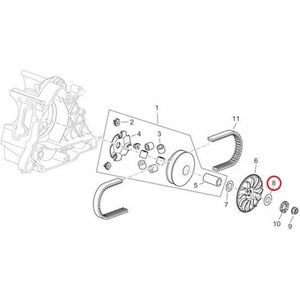 originele bril voor scooter piaggio 125 hexagon 1996-2003 433391 nieuw