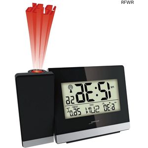 RFWR® Projectiewekker met Radiografische Klok - 147 x 42 x 92 mm