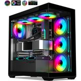 Spirit of Gamer Spark Dark - Gaming Case - PC Behuizing - RGB - Ondersteunt ATX/mATX/ITX