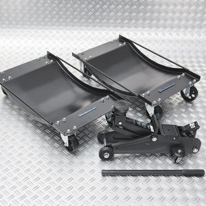 Datona® Automover set van 2 stuks en krik - Zwart