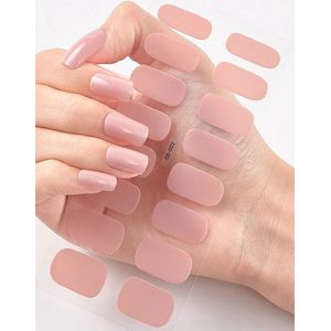 WiseGoods Luxe Gel Nagel Wrap - Gellak Sticker - Gelnagels - Plaknagels Stickers - Nepnagels - Nail Art - Kunstnagels - Roze