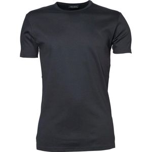 Tee Jays Hereninterlock T-Shirt met korte mouwen (Donkergrijs)