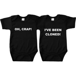 Oh, crap! I've been cloned! - Maat 80 - Romper zwart