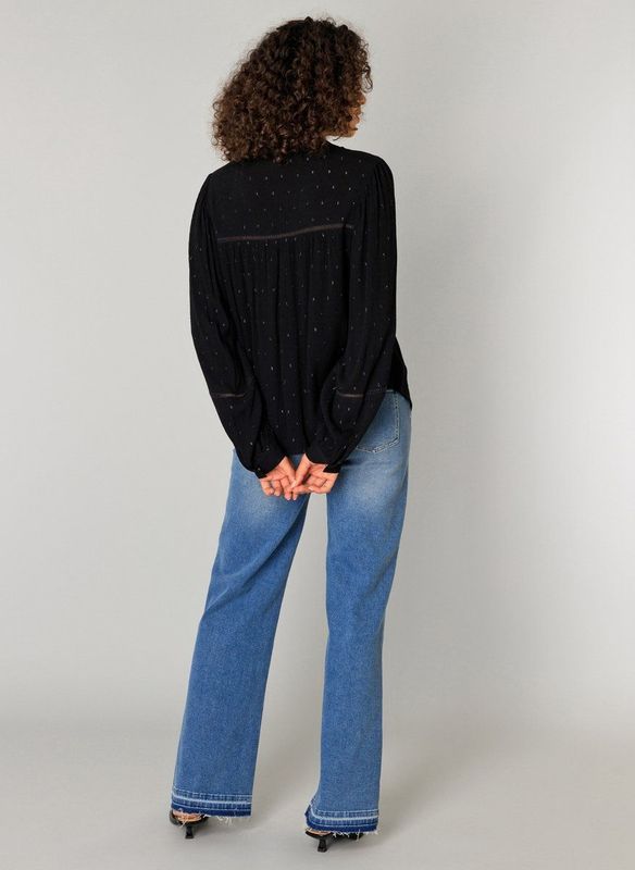 YEST - Cybil - Blousetop - Zwart
