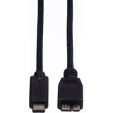 ROLINE USB 3.2 Gen 1 kabel, C - Micro B, M/M, zwart, 0,5 m