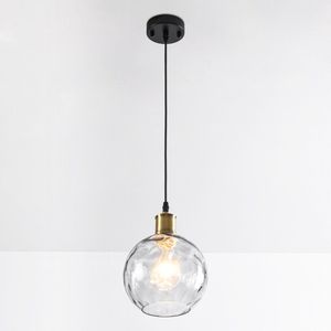 1-lichts hanglamp Lotte - smoke glas met bolling