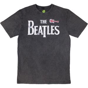 The Beatles - Guitar & Drop T Heren T-shirt - L - Grijs