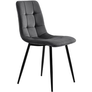 Merax Eetgroep (Set - 150×80×76 cm Eettafel met 4 Stoelen) – Opklapbare Keukentafel Set met Fluwelen Eetkamerstoelen - Design Stoelen met Rugleuning en MDF Tafelblad in Wit met Zwarte Tafelpoten