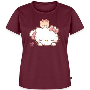 Hello Kitty Met Teddy Op Haar Rug Premium T Shirt Dames