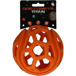 Dog Comets Titan - Treat hider - Hondenspeelgoed - Traktatiebal - Rubber - Ø11.5 cm - Oranje