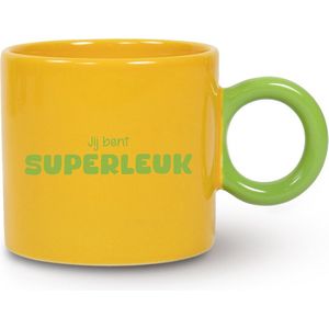 Mok - Beker - Snoep - Jij bent Superleuk - lint: ""Speciaal voor jou"" - Cadeauverpakking