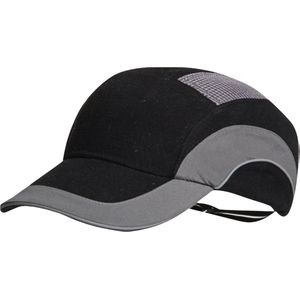 Stootpet - Lichtgewicht - Reflecterend - Grijs/Zwart - Short Peak A1 EN 812