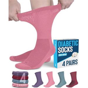 Diabetische Sokken voor Dames en Heren - 4 Paar Niet-Bindende Sokken