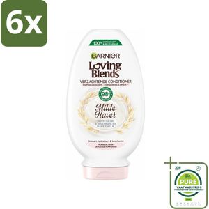 Garnier Loving Blends Milde Haver Conditioner 250 ml - Voordeelverpakking - 6 stuks - Haar conditioner - Milde conditioner