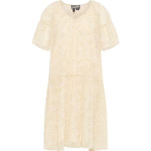 DreiMaster - Jurk - Wit - Veelkleurig - Midi-lengte - Zomer