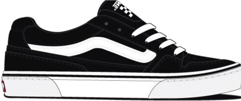 Vans Caldrone-schoen voor dames | Chunky Low-Top Fashion Sneakers met Retro-geïnspireerde stijl, Suede/Mesh Zwart/Wit, 36.5 EU