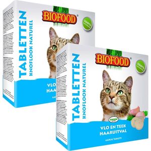 Biofood Huid & Vacht - Kat - Snack - Glutenvrij - Knoflook - 2 x 60 gr