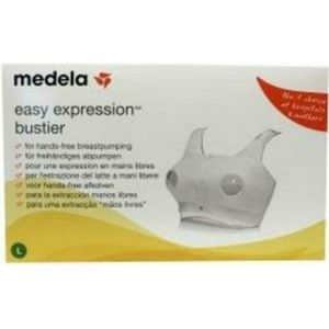 Medela Kolfbh handsfree kolven met antislip Medela Easy Expresion Bustier kolf bh - Maat L - Wit