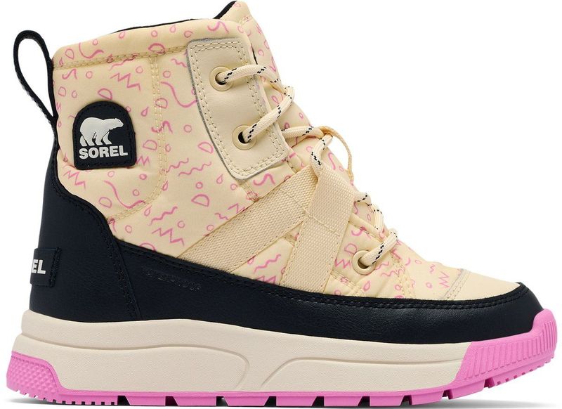 Sorel - Youth Whitney III - Middelhoge WP-laarzen - Honey White, Black - Waterdicht, Geïsoleerd