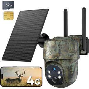 Wildcamera met Nachtzicht - Buitencamera voor Buiten - Waterdicht - Wifi - 2K - Camouflage