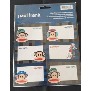 Schooletiketten , 18 etiketten, School, Etiketten, Zelfklevend, Paul Frank