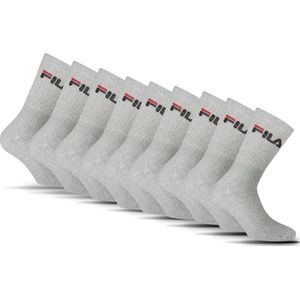 FILA Crew Sportsokken - Maat 39/42 - 9 Pack - Grijs