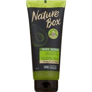 Nature Box Avocado olie Bodyscrub 200 ml - Lichaamsscrub met Koudgeperste Avocado olie - Body Scrub - Vrij van parabenen