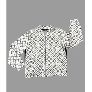Dames Sweater Bomberjack Chastar - Grijs/Zwart/Beige - Maat L/XL (40-42)