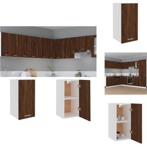 vidaXL Wandkast - 29.5 x 31 x 60 cm - Duurzaam bewerkt hout en glas - Keukenkast