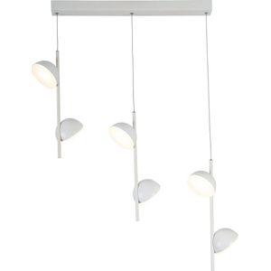 Hanglamp LED Modern Wit Rond 6 Lichtpunten - Scaldare Galbiate