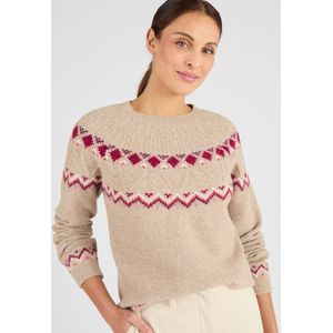 Damart - Jacquard thermolactyl trui. - Dames - Beige - XS