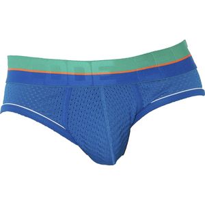 CODE 22 Bright Mesh Brief Blue - MAAT S - Heren Ondergoed - Slip voor Man - Mannen Brief