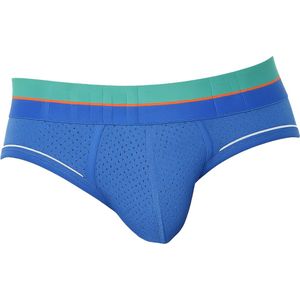CODE 22 Bright Mesh Brief Blue - MAAT S - Heren Ondergoed - Slip voor Man - Mannen Brief