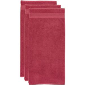 Beddinghouse Sheer set van 3 Handdoeken - 50x100 cm - Rood