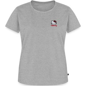 Hello Kitty Geborduurd Portret Premium T Shirt Dames