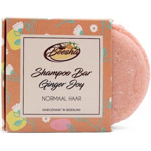 Beesha Shampoo Bar Ginger Joy | 100% Plasticvrije en Natuurlijke Verzorging | Vegan, Sulfaatvrij en Parabeenvrij | CG Proof