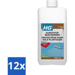 HG - Kunststofbeschermer - Polymeer Emulsie - Geeft Glans - Maskeert Slijtageplekken - 1L - Voordeelverpakking - 12 stuks