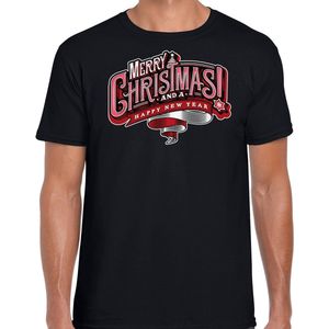 Merry Christmas Kerstshirt / Kerst t-shirt zwart voor heren - Kerstkleding / Christmas outfit XXL