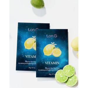 LON.G Vitamin Sheet Mask – 10 stuks – Glow Boost & Anti-Aging – Korean Skincare