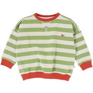 Stripe French Knit | Sweater | Groen | Beige | Unisex trui | Maat 80 t/m 140 | Your Wishes