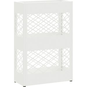 vidaXL - Paraplu Standaard - Wit - 28 x 12 x 41 cm - Metaal