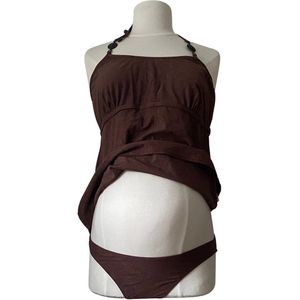 Positie Tankini, maat 48 cup D, bruin