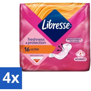 Libresse – Inlegkruisjes – Invisible Normal 3 mm – 16 Inlegkruisjes - Voordeelverpakking - 4 stuks