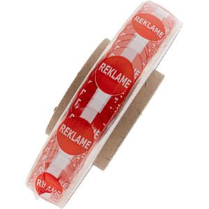 Wikkelfolie meeloopband 4cm Reklame - Rood - 5 st/ds.